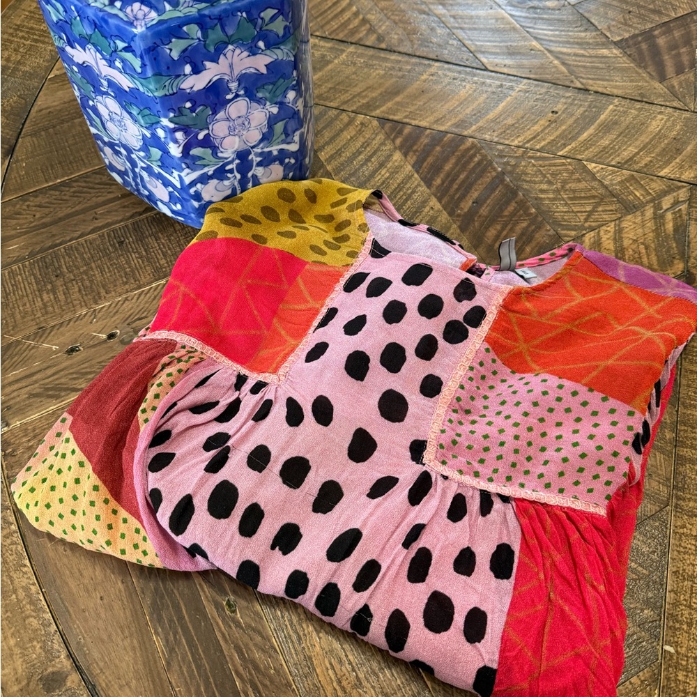 Anthropologie Colorful Patchwork Top